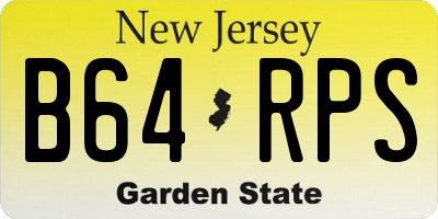 NJ license plate B64RPS