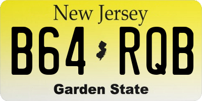 NJ license plate B64RQB