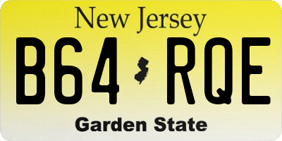 NJ license plate B64RQE