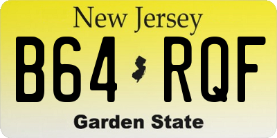NJ license plate B64RQF