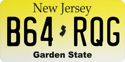 NJ license plate B64RQG