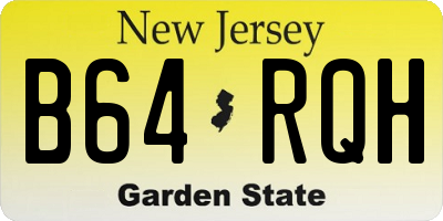 NJ license plate B64RQH