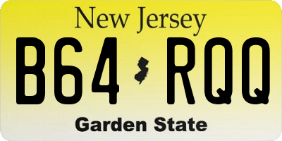 NJ license plate B64RQQ