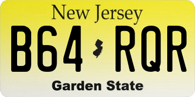 NJ license plate B64RQR