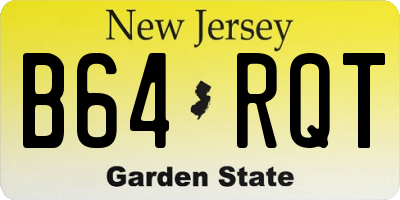 NJ license plate B64RQT