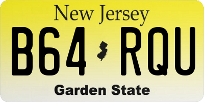 NJ license plate B64RQU