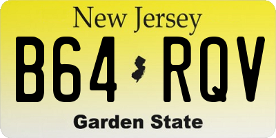 NJ license plate B64RQV