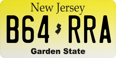 NJ license plate B64RRA