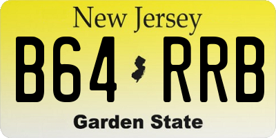 NJ license plate B64RRB