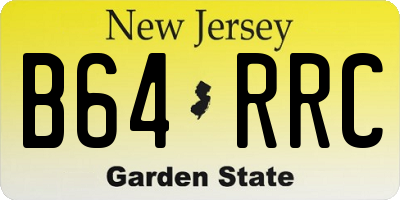 NJ license plate B64RRC