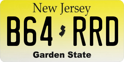 NJ license plate B64RRD