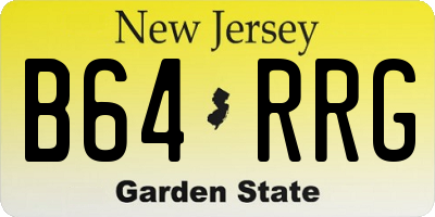 NJ license plate B64RRG