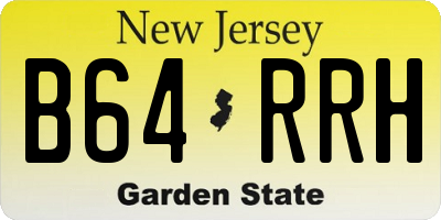 NJ license plate B64RRH