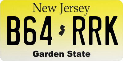 NJ license plate B64RRK