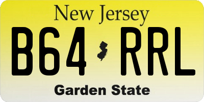 NJ license plate B64RRL