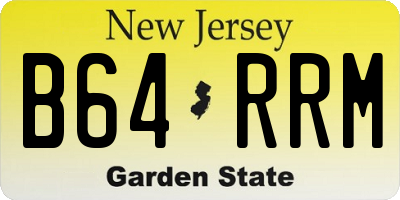 NJ license plate B64RRM