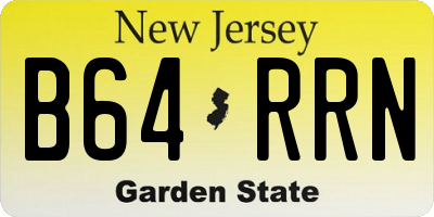 NJ license plate B64RRN