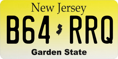 NJ license plate B64RRQ