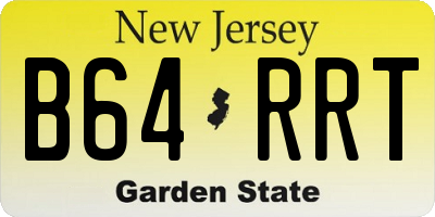 NJ license plate B64RRT