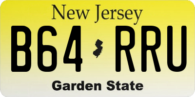 NJ license plate B64RRU