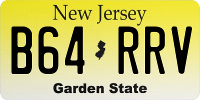 NJ license plate B64RRV