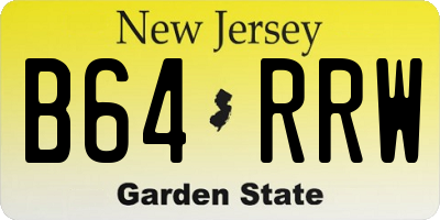 NJ license plate B64RRW