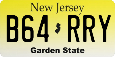 NJ license plate B64RRY