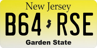 NJ license plate B64RSE
