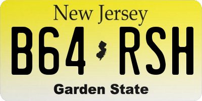 NJ license plate B64RSH