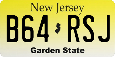 NJ license plate B64RSJ