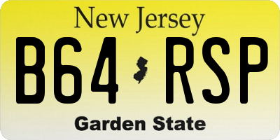 NJ license plate B64RSP