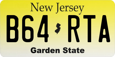 NJ license plate B64RTA