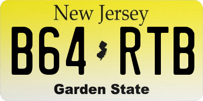 NJ license plate B64RTB