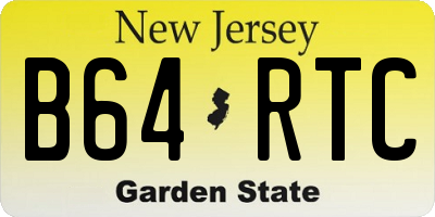 NJ license plate B64RTC