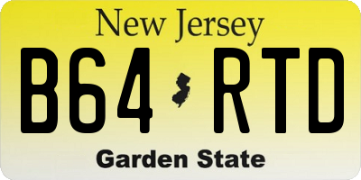 NJ license plate B64RTD