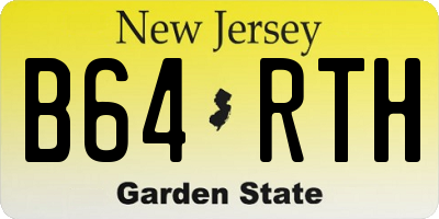 NJ license plate B64RTH