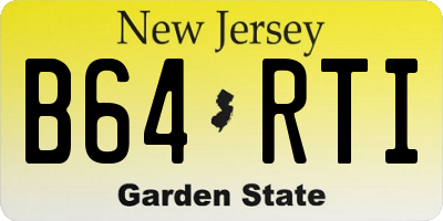 NJ license plate B64RTI