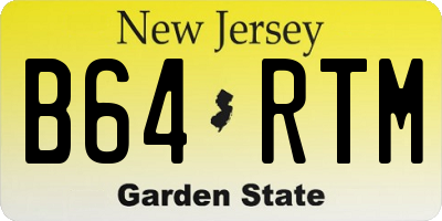NJ license plate B64RTM
