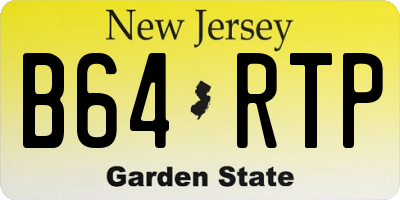 NJ license plate B64RTP