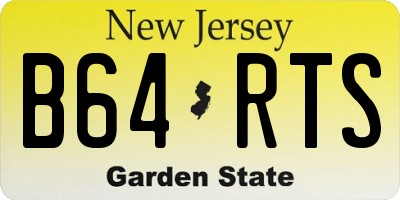 NJ license plate B64RTS