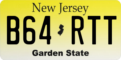 NJ license plate B64RTT