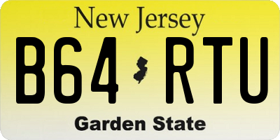 NJ license plate B64RTU