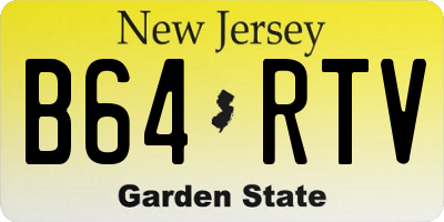 NJ license plate B64RTV