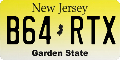 NJ license plate B64RTX