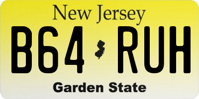 NJ license plate B64RUH