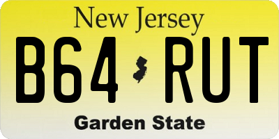 NJ license plate B64RUT