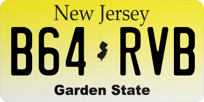 NJ license plate B64RVB