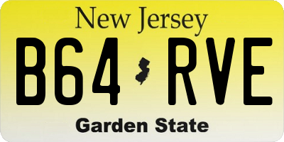 NJ license plate B64RVE