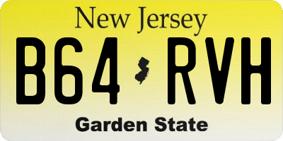 NJ license plate B64RVH