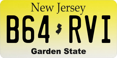 NJ license plate B64RVI